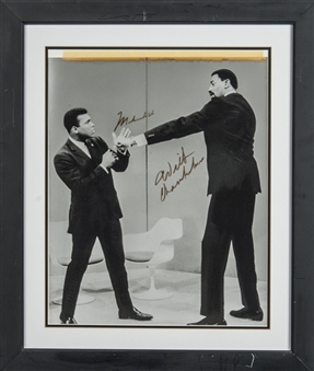 Muhammad Ali and Wilt Chamberlain Dual Signed and Framed 16x20 Photo (JSA LOA)